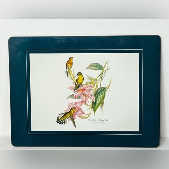 Golden Throated Humming Bird John Gould Set of 2 Corkboard Placemats - Picture 2 of 4